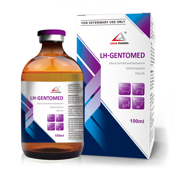 Tylosin Tartrate + Gentamycin Injection 10% + 5%