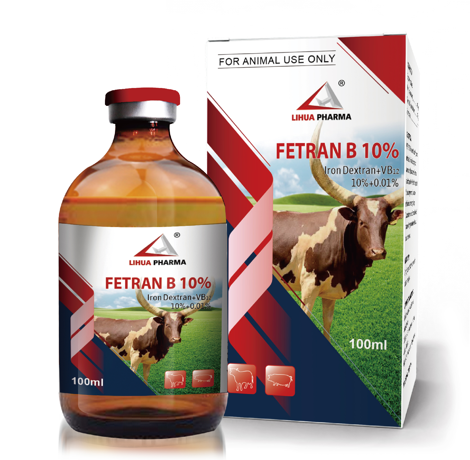 Iron Dextran + Vitamin B12 Injection 10% + 0.01%